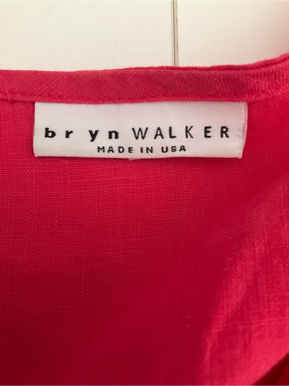 bryn Walker Large Pink Fuchsia 100% Linen V-Neck Tunic Made in USA - Picture 7 of 12